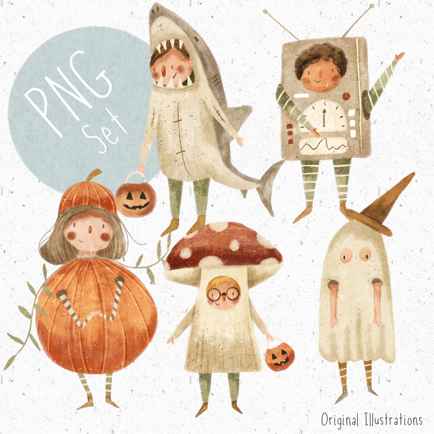 Cute Costume PNG Set
