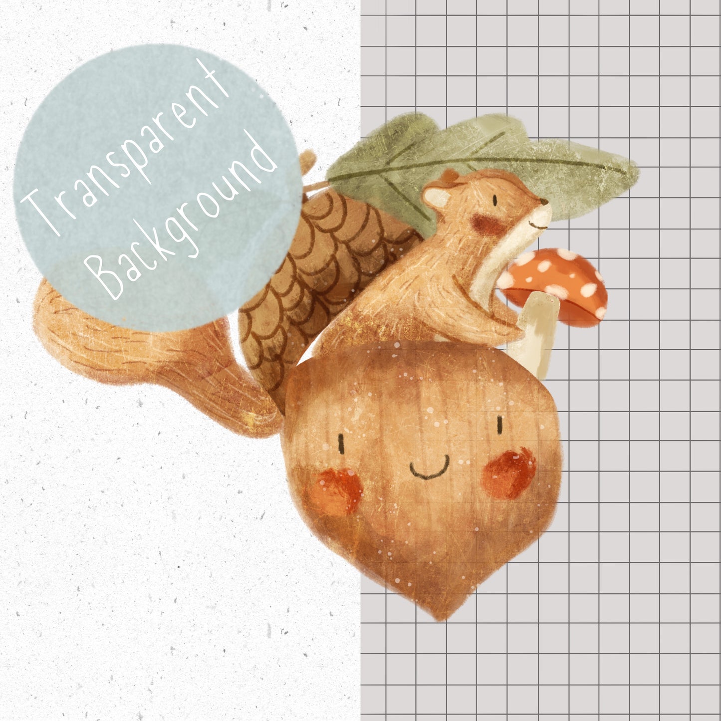 Squirrel Trio PNG Set