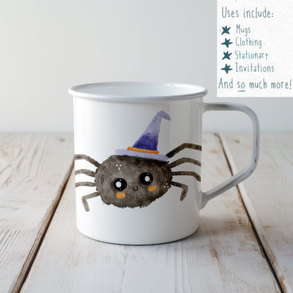 Cute Spider PNG Set