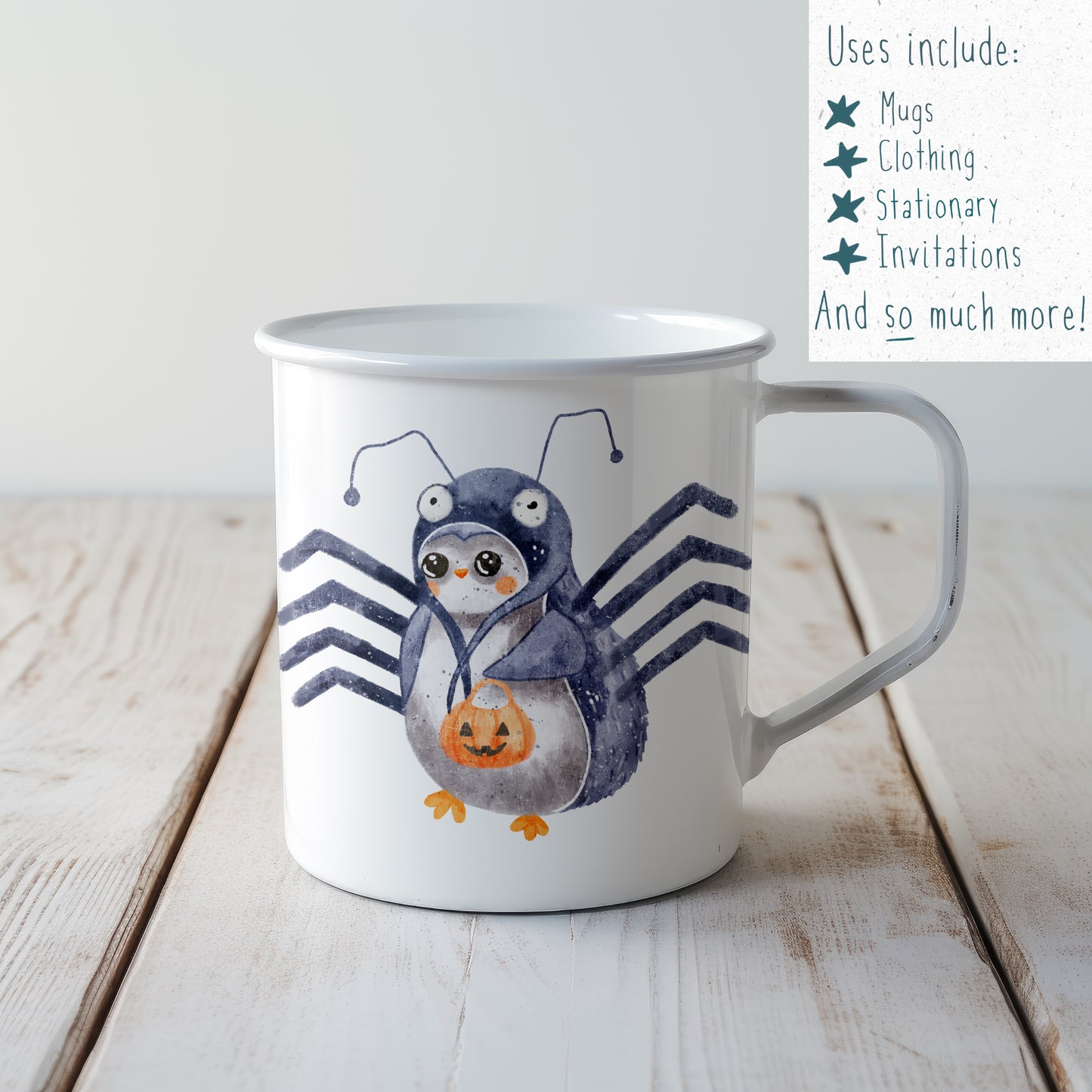 Penguin Halloween PNG Set