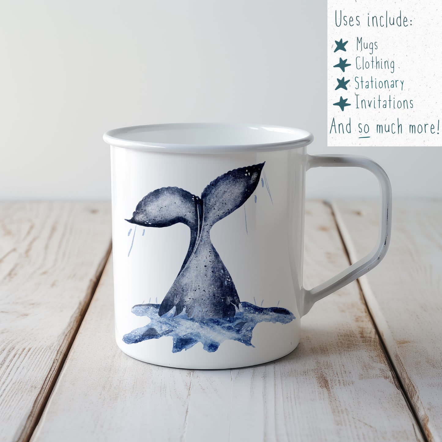 4 Piece Whale PNG Set