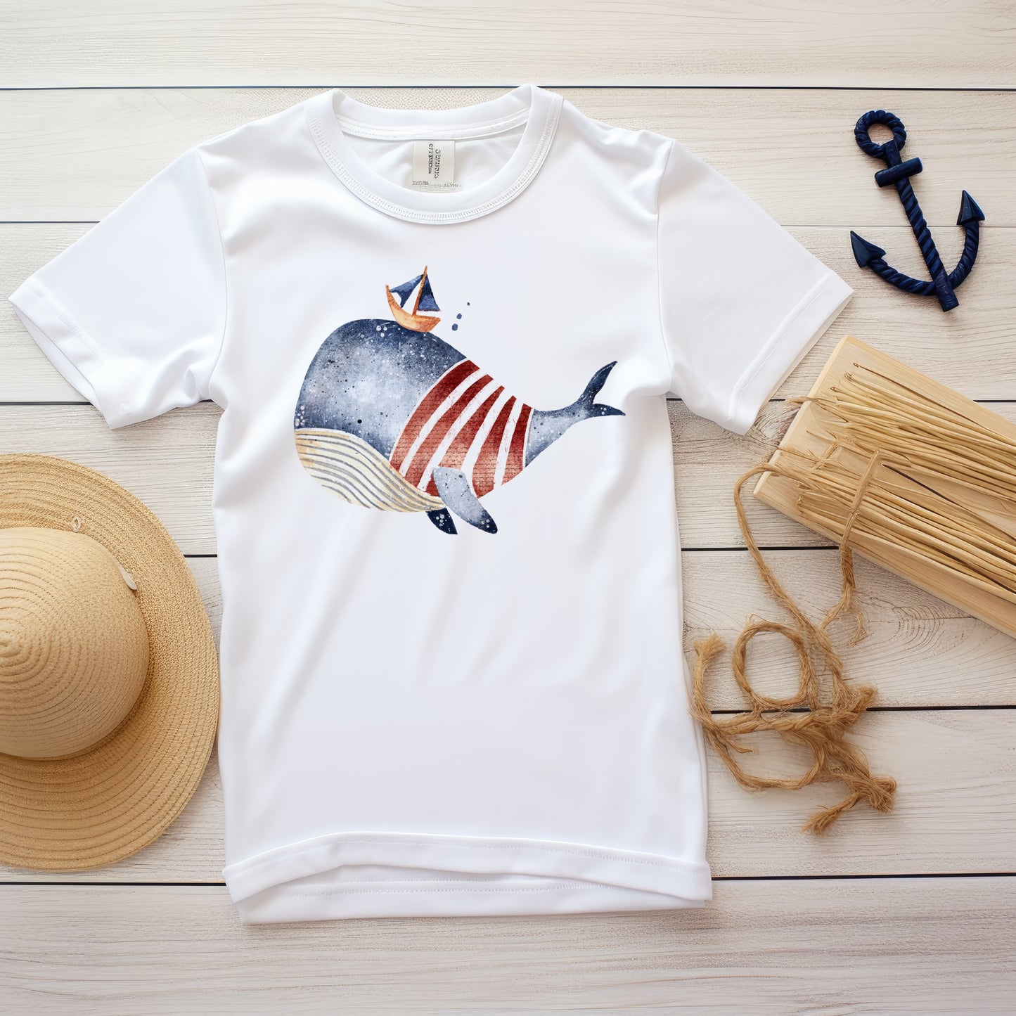 4 Piece Whale PNG Set
