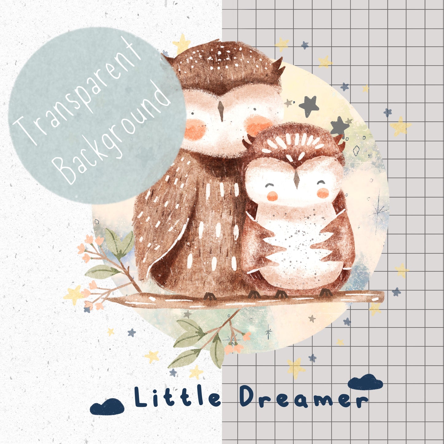 Little Dreamer Owls PNG