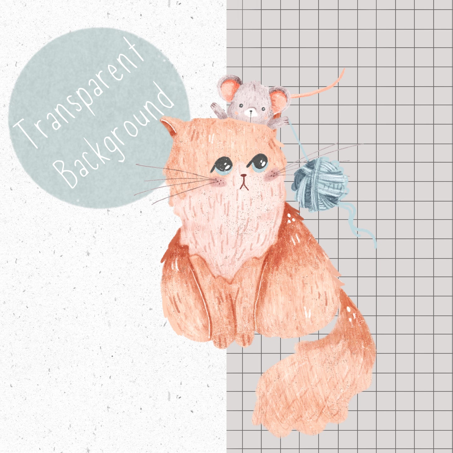 Cute Cats PNG Set