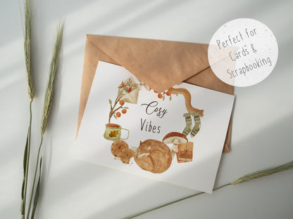 Cosy Vibes Wreath PNG