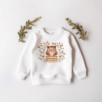 Boho Bear Wreath PNG