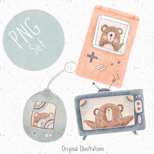 90s baby PNG Set