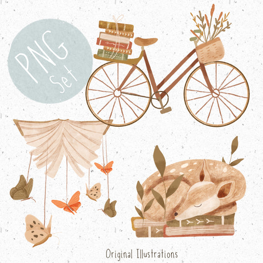 Bookshop png set