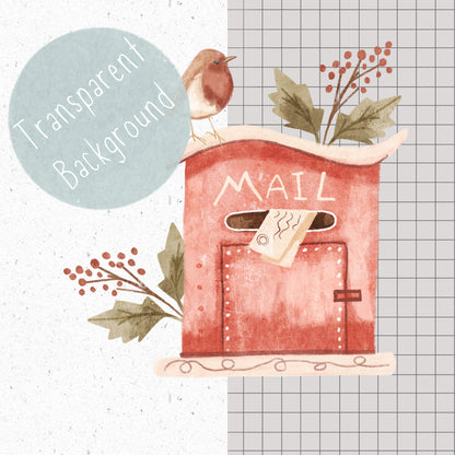 Christmas Mail PNG Set