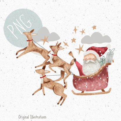 Santas Sleigh PNG