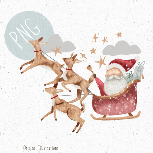Santas Sleigh PNG
