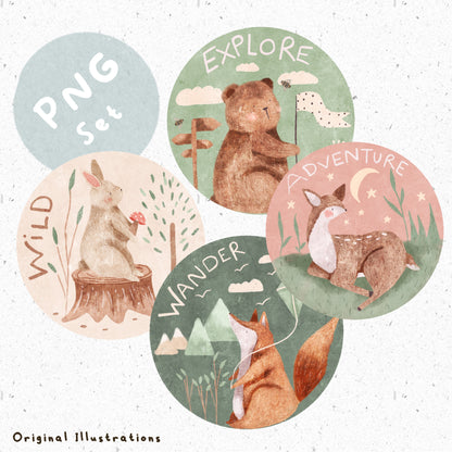 Woodland Adventure Png Set
