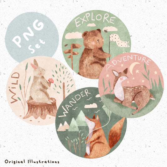 Woodland Adventure Png Set