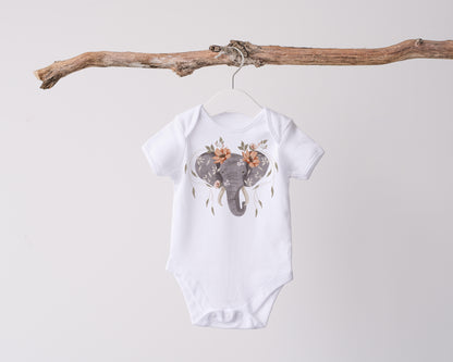 Floral elephant Trio PNG Set