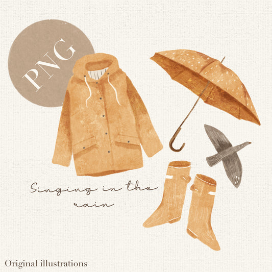 Singing in the rain PNG