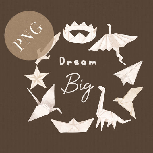 Dream Big Origami PNG