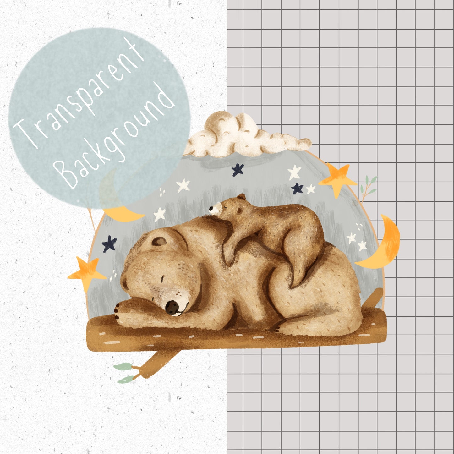 Mama Bear PNG Set