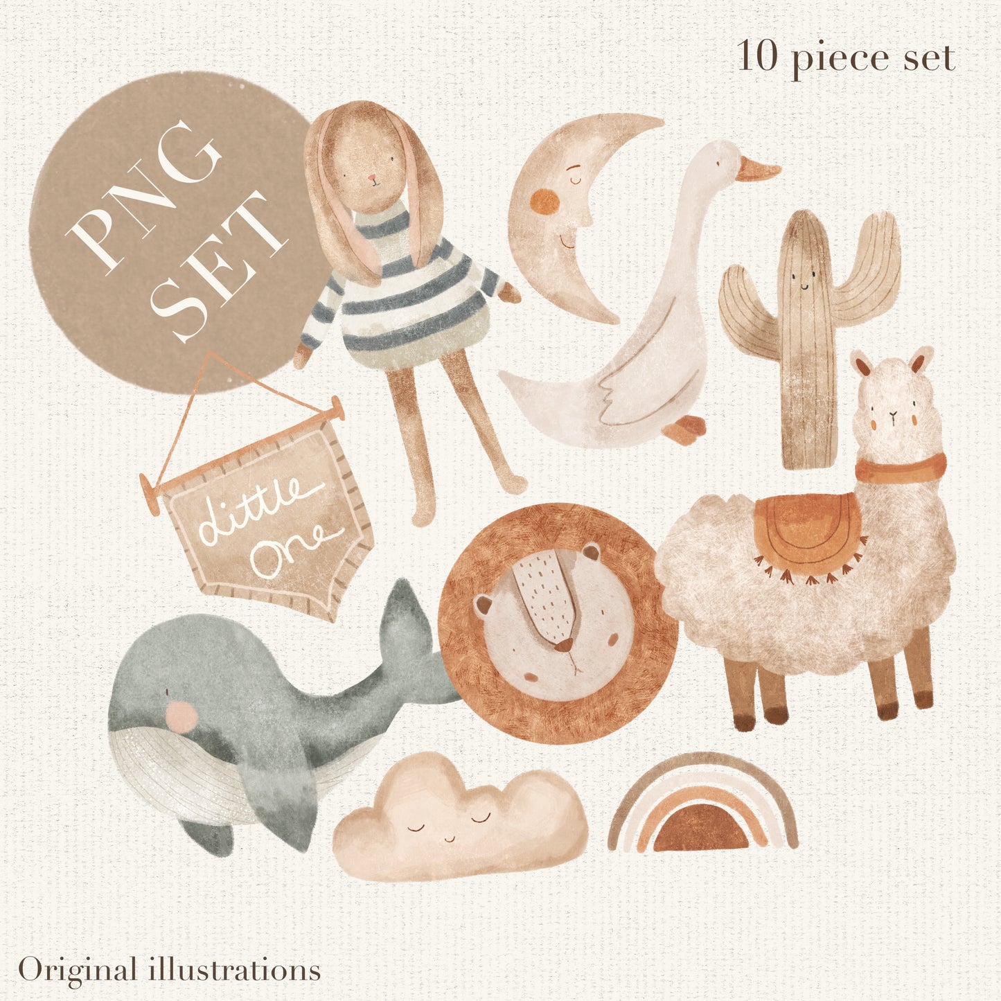 10 piece New Baby PNG Set