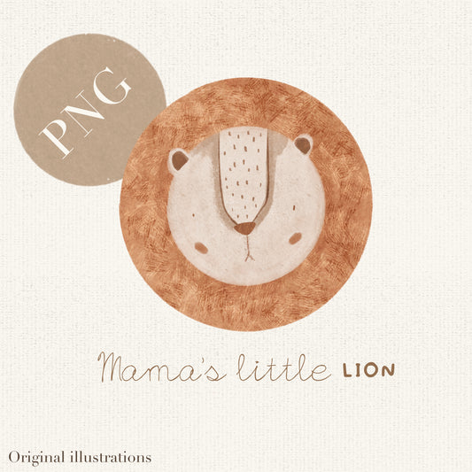 Mama’s little lion PNG