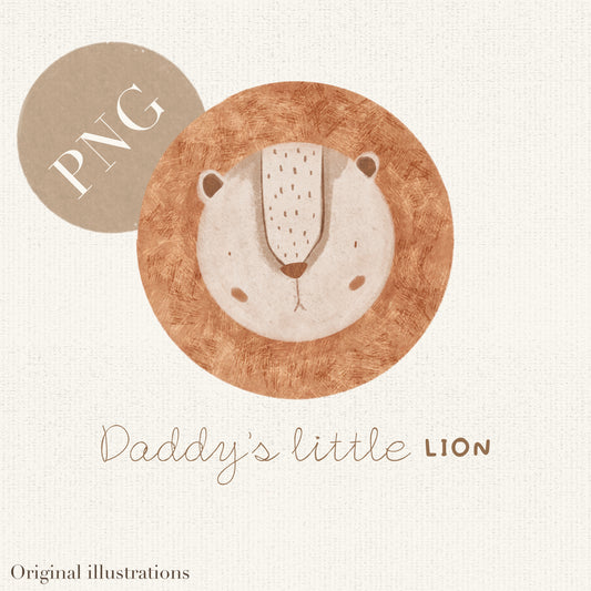 Daddy’s little lion PNG
