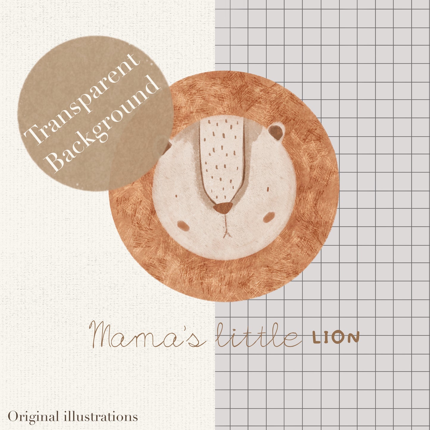 Mama’s little lion PNG