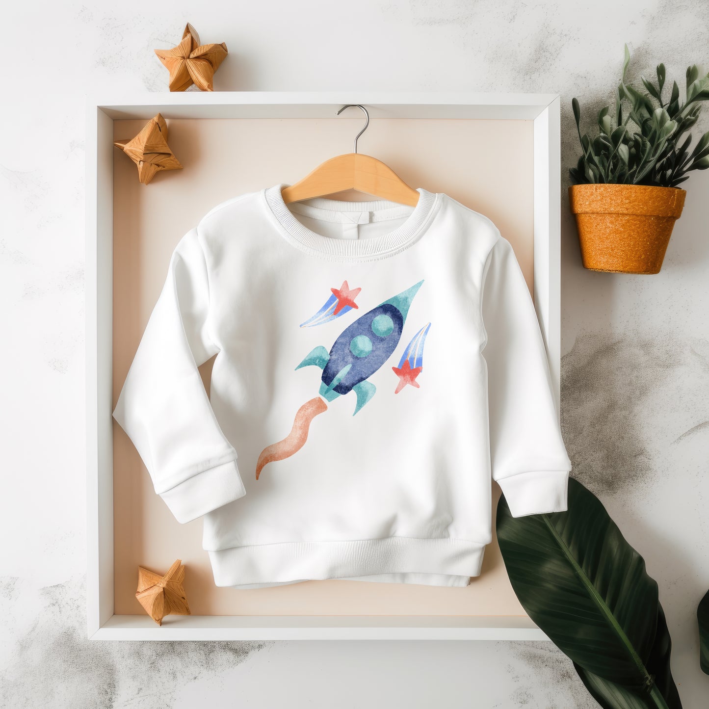 Rocket and Stars PNG