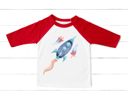Rocket and Stars PNG