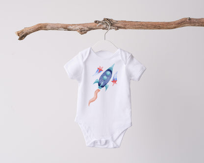 Rocket and Stars PNG
