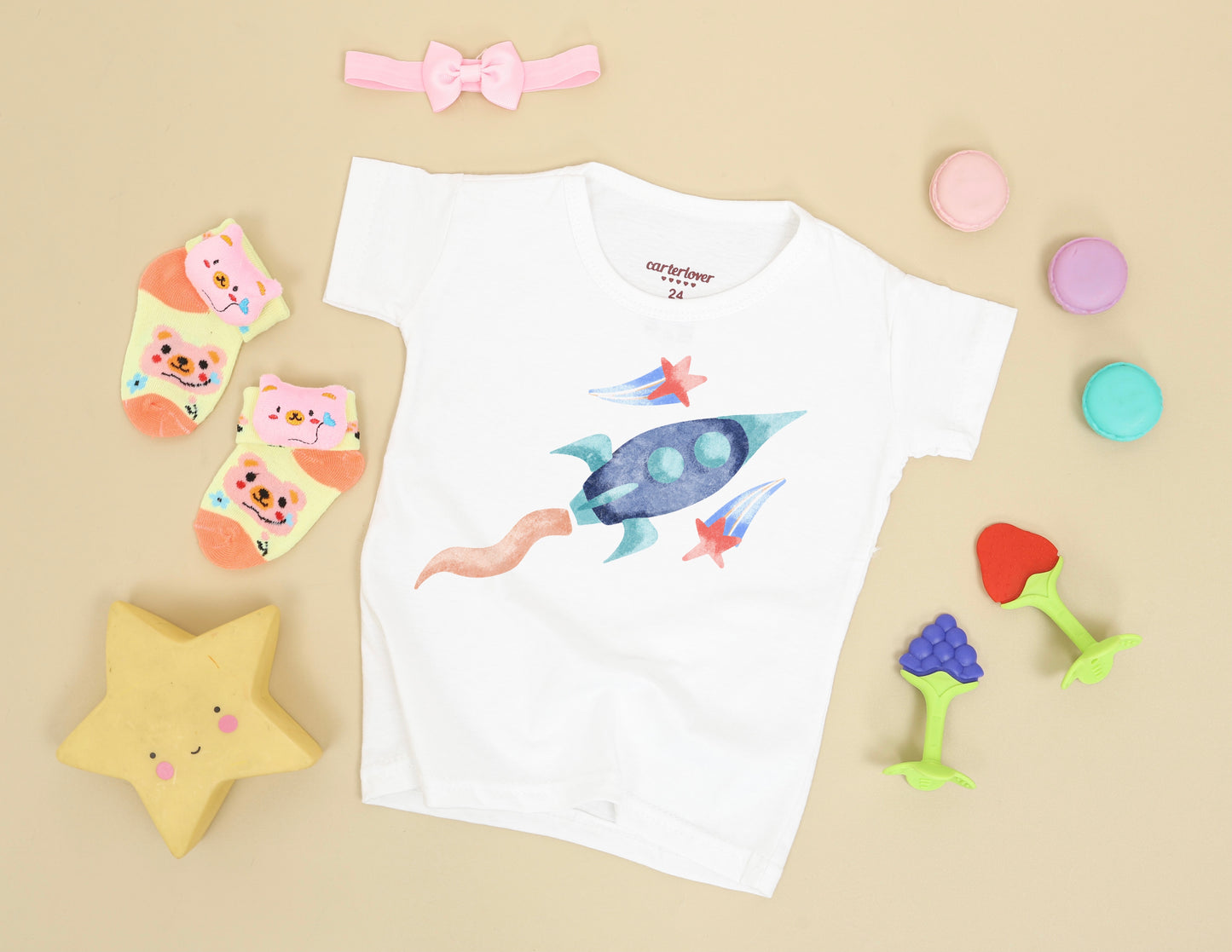 Rocket and Stars PNG