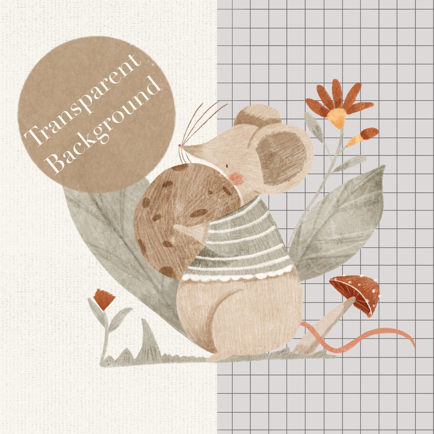 Mouse and cookie PNG