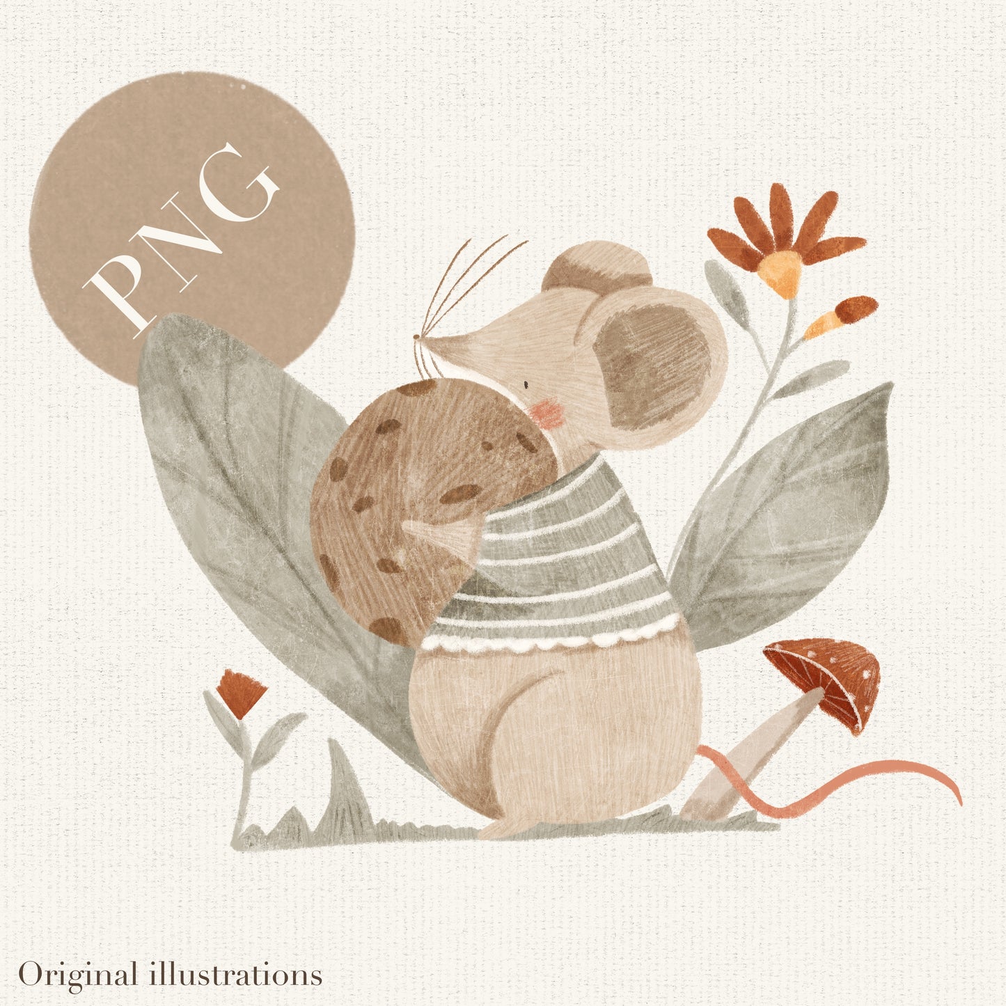 Mouse and cookie PNG