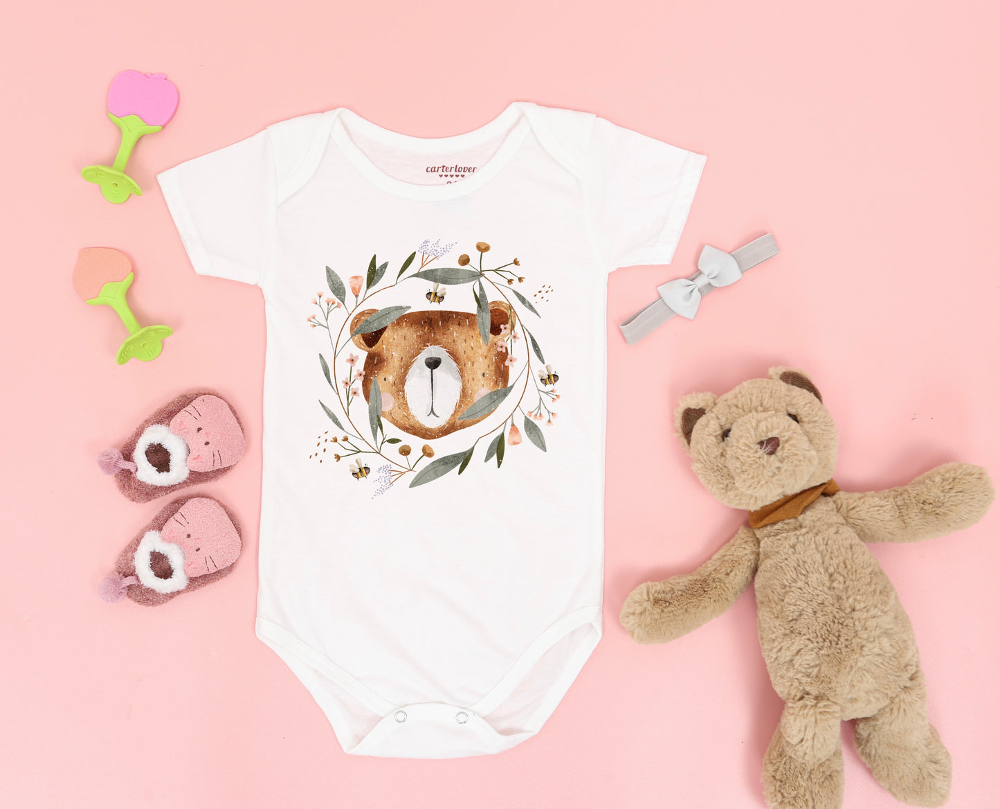 Bear in Wreath PNG