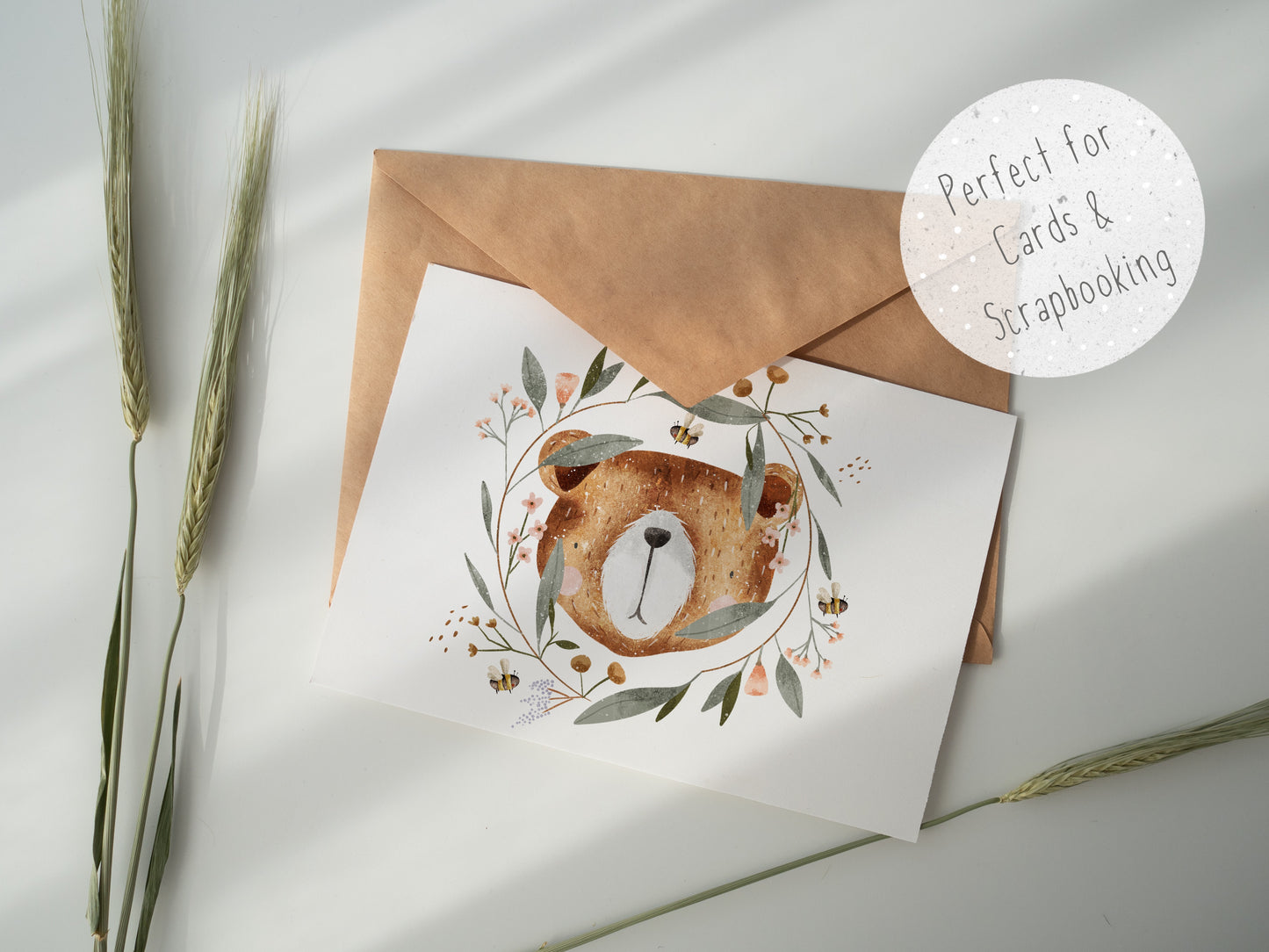 Bear in Wreath PNG
