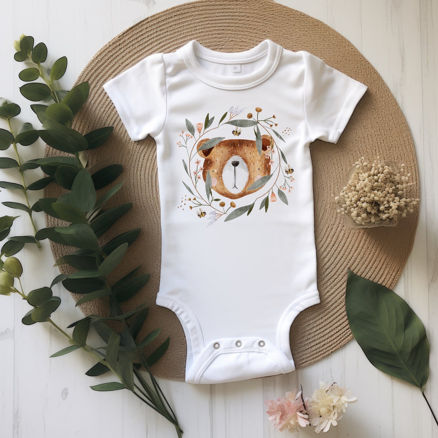 Bear in Wreath PNG