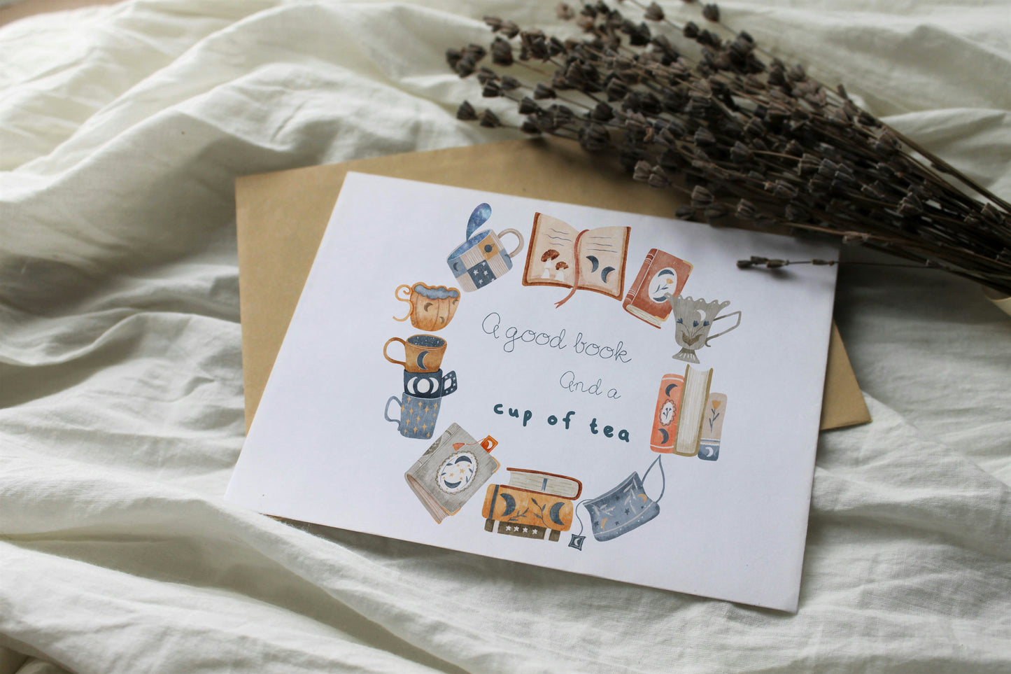 A cup of tea & a good book PNG