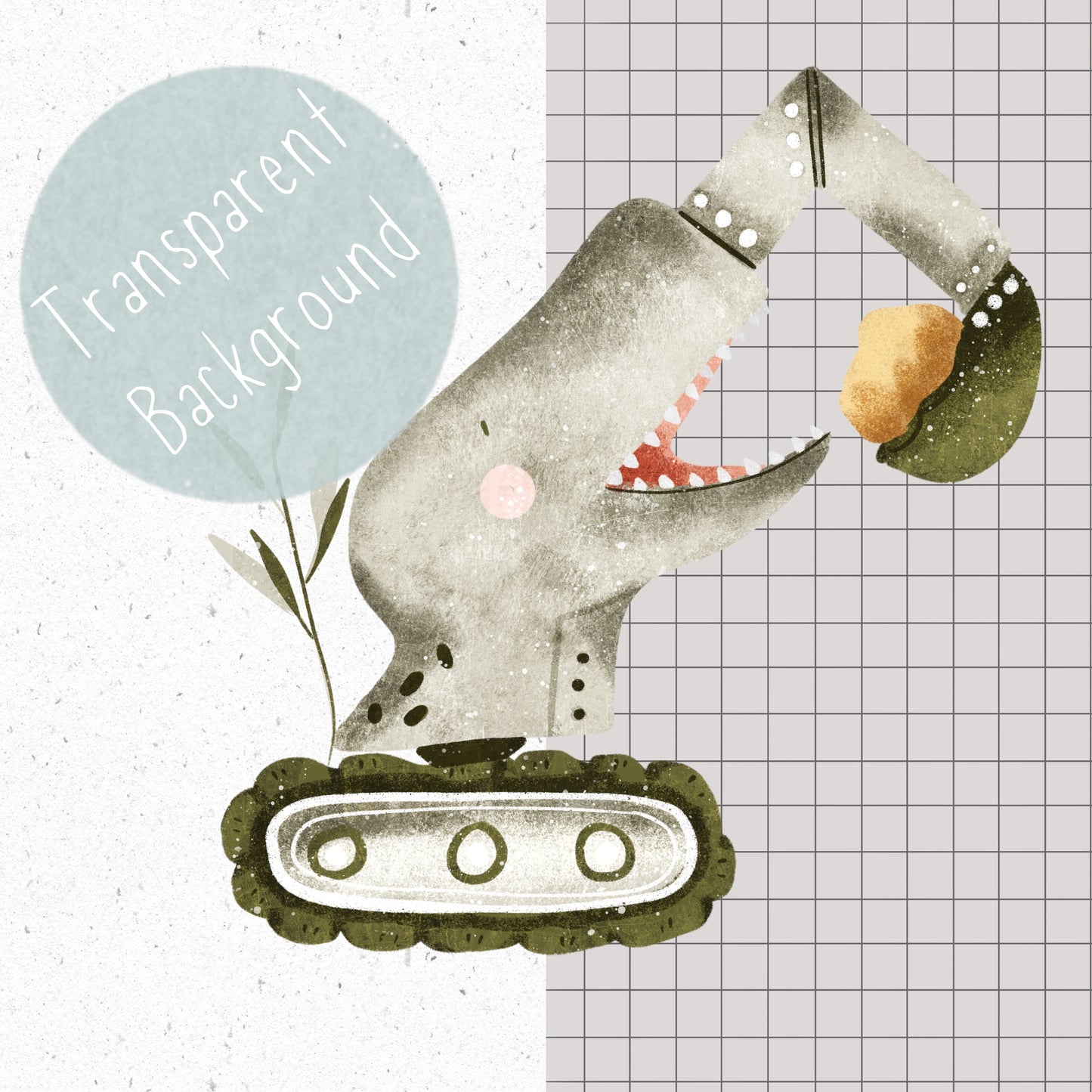 Dino Construction PNG Set