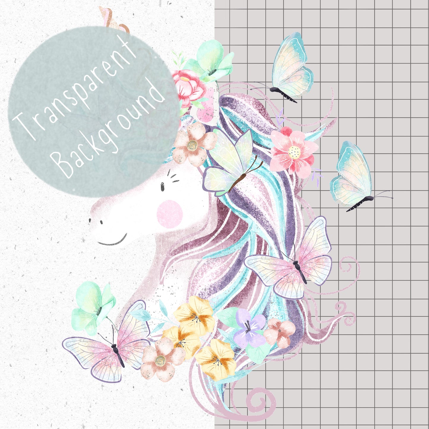 Unicorn Head PNG