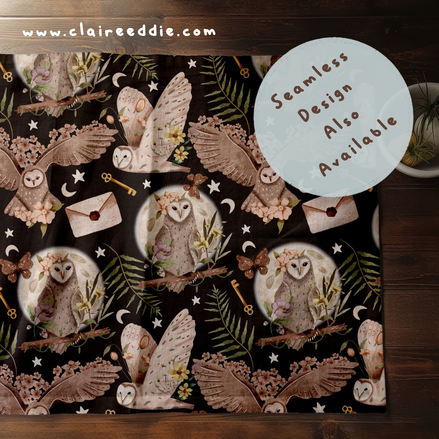 Floral Owl PNG Set