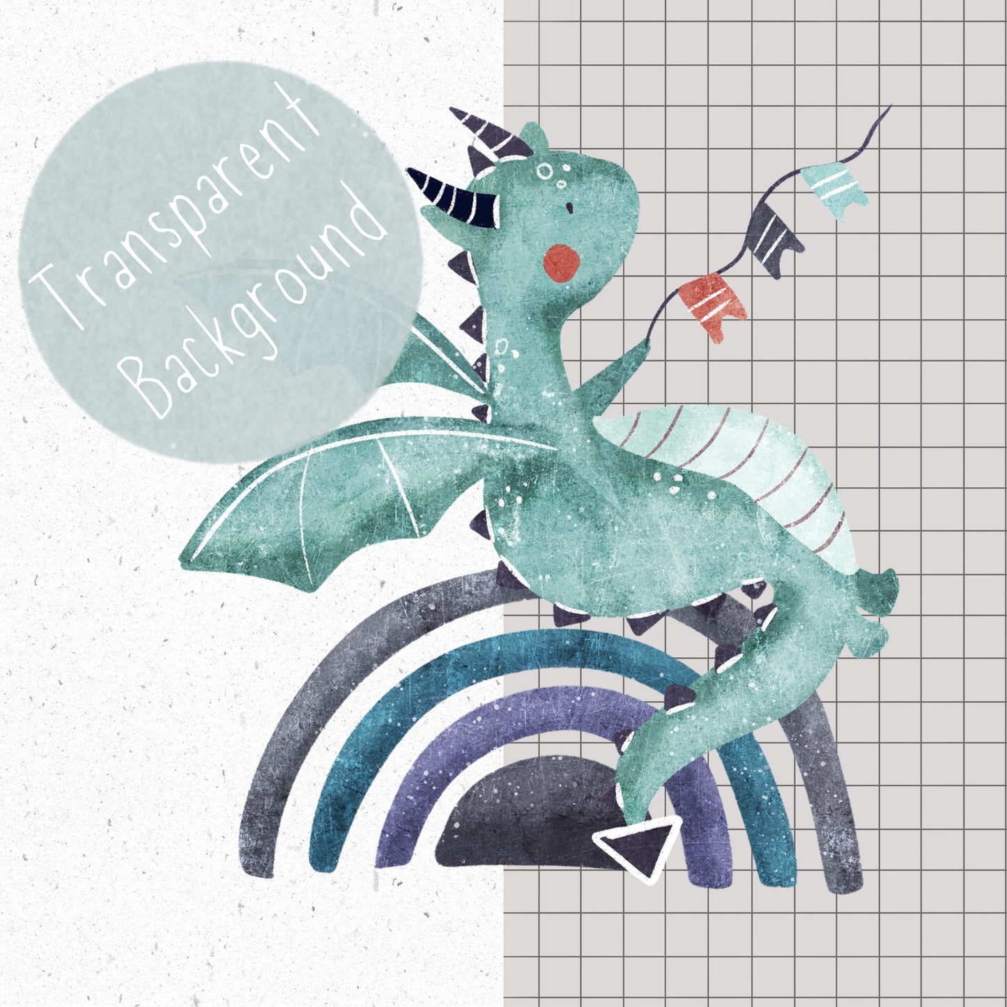 Boys Dragon PNG Set