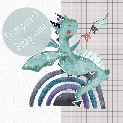 Boys Dragon PNG Set