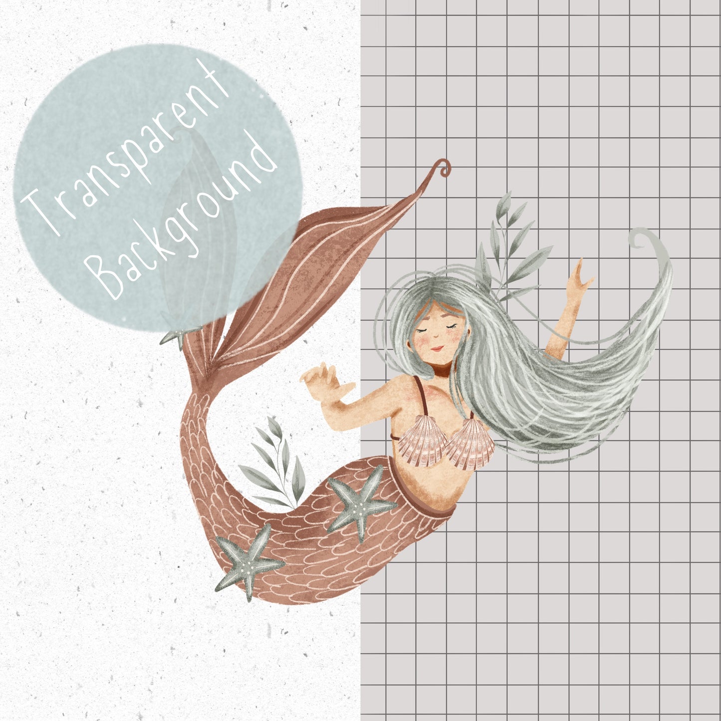 Mermaid Friends PNG Set