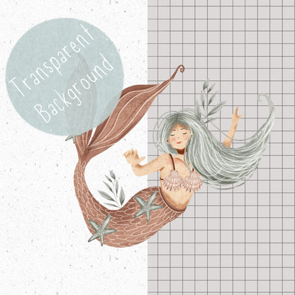 Mermaid Friends PNG Set