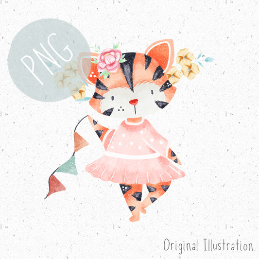 Ballerina Tiger PNG