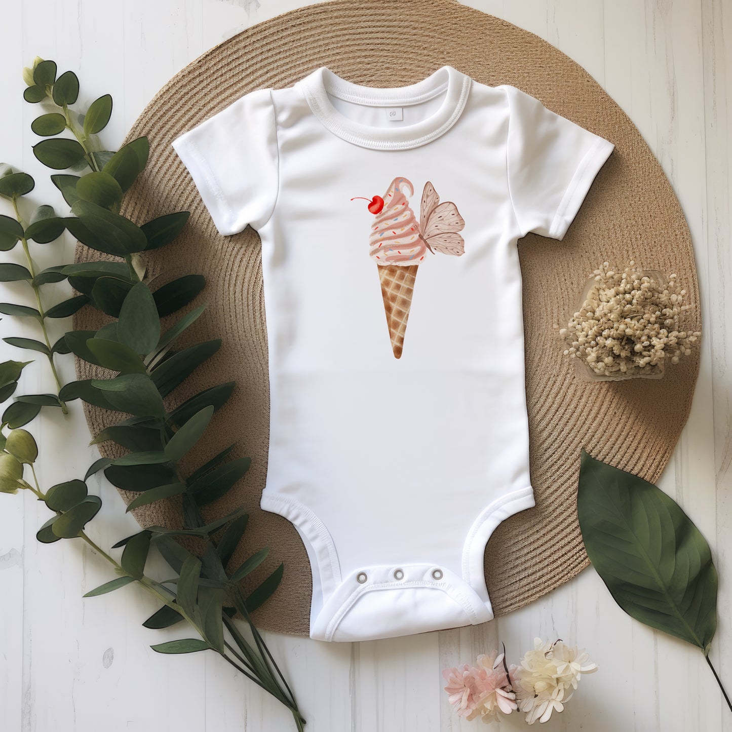 Ice-cream & Butterfly PNG Set