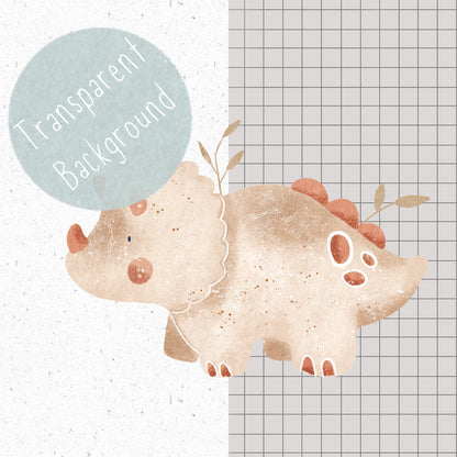 BOHO Dinosaur PNG Set