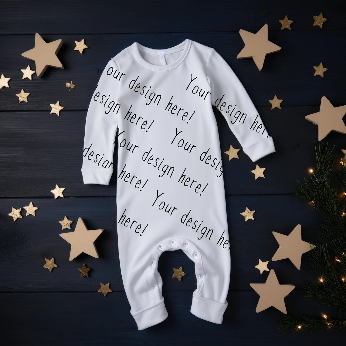 Baby Coverall / Sleepsuit Mockup - Boys Theme