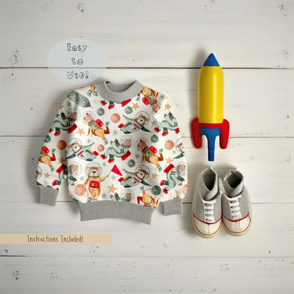 Boys Sweatshirt Space Mock-up