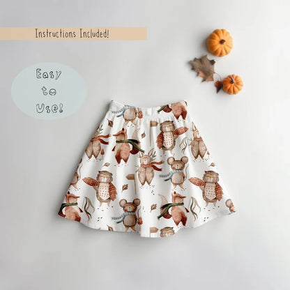 Kids Skirt Halloween Mock-up