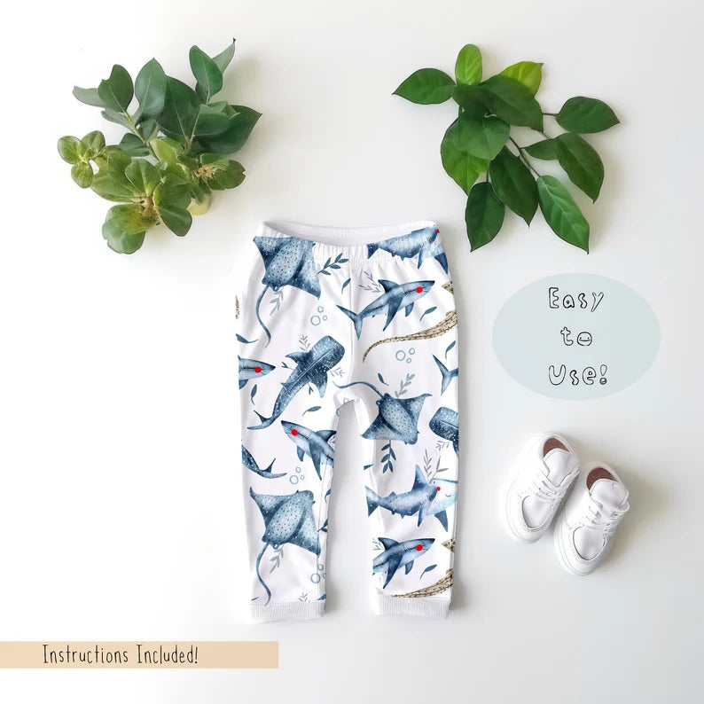 Kids Leggings Leafy Mock-up