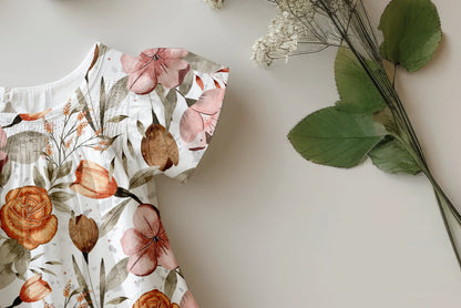Kids Smock Dress Bouquet Mock-up